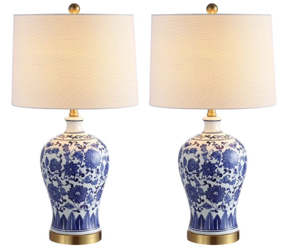 Pigeon 25.25" Ceramic/Metal LED Table Lamp, Set of 2
