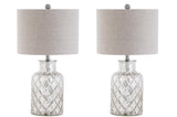 Jacob 24.5" LED Glass Table Lamp, Set of 2