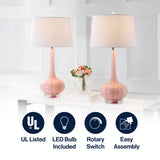 Sophia 28.5" Glass Teardrop LED Table Lamp, Set of 2