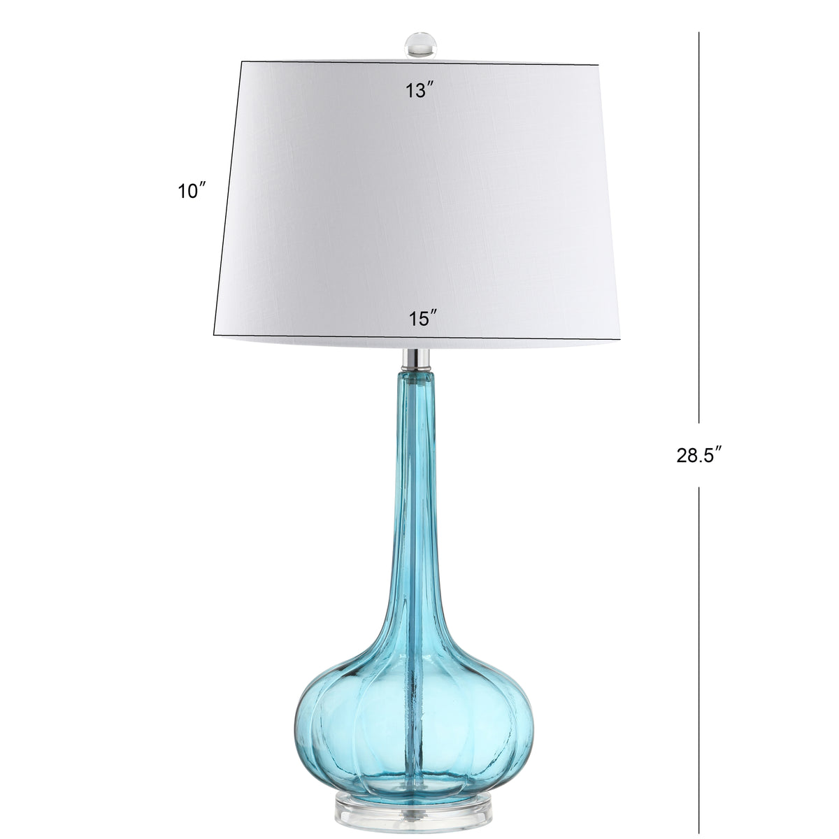 Sophia 28.5" Glass Teardrop LED Table Lamp, Set of 2