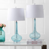 Sophia 28.5" Glass Teardrop LED Table Lamp, Set of 2