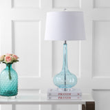 Sophia 28.5" Glass Teardrop LED Table Lamp, Set of 2