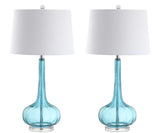 Sophia 28.5" Glass Teardrop LED Table Lamp, Set of 2