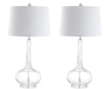 Sophia 28.5" Glass Teardrop LED Table Lamp, Set of 2