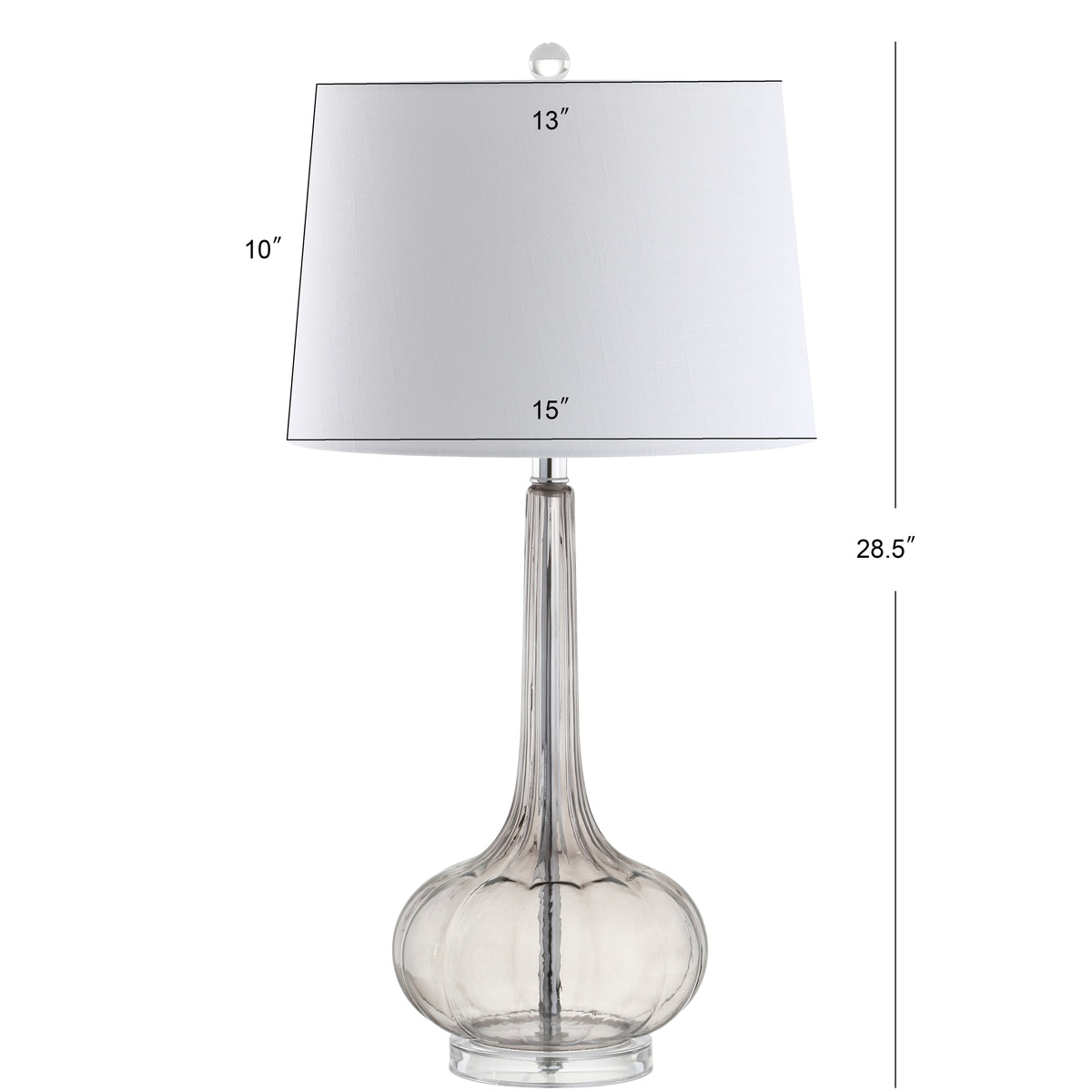 Sophia 28.5" Glass Teardrop LED Table Lamp, Set of 2