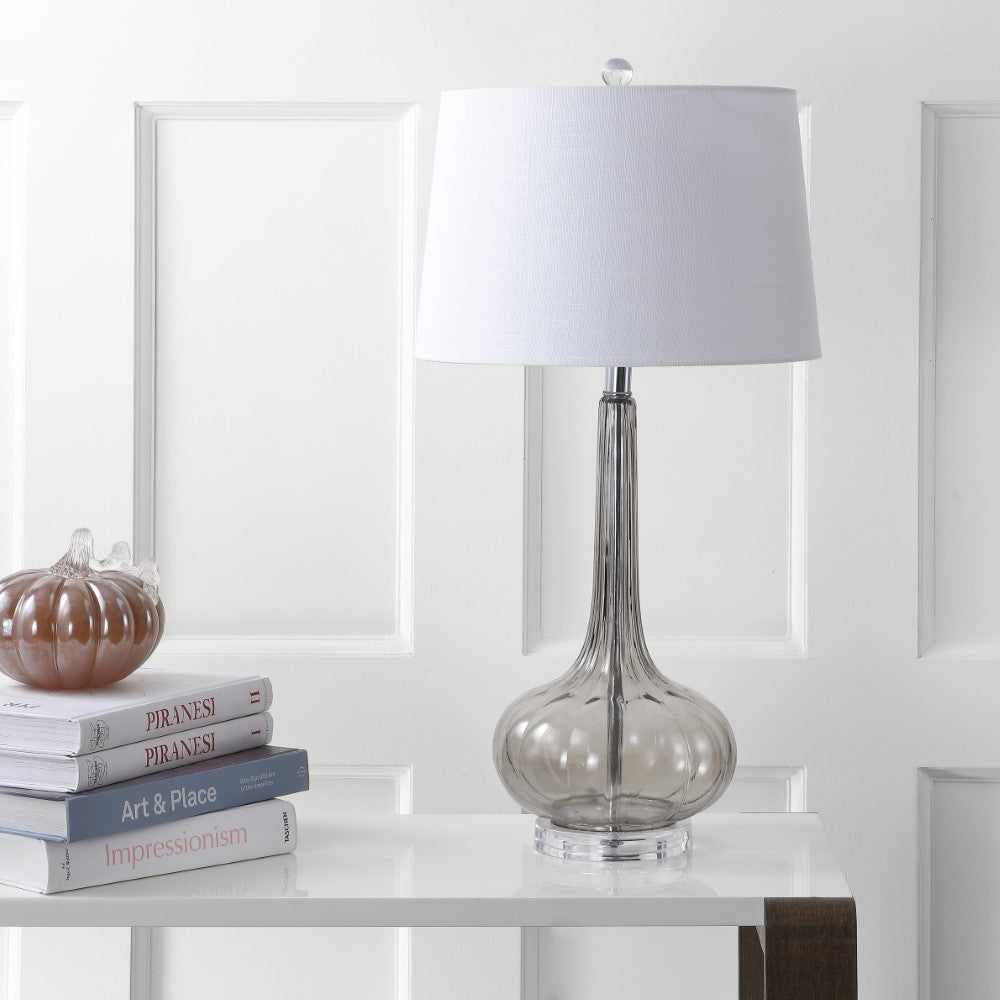 Sophia 28.5" Glass Teardrop LED Table Lamp, Set of 2