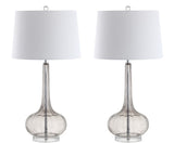 Sophia 28.5" Glass Teardrop LED Table Lamp, Set of 2