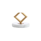 Borer 29.5" Modern Gilt Metal with Marble Base LED Table Lamp
