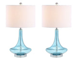 Ace 25.5" Glass Teardrop LED Table Lamp, Set of 2