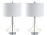 Ace 25.5" Glass Teardrop LED Table Lamp, Set of 2