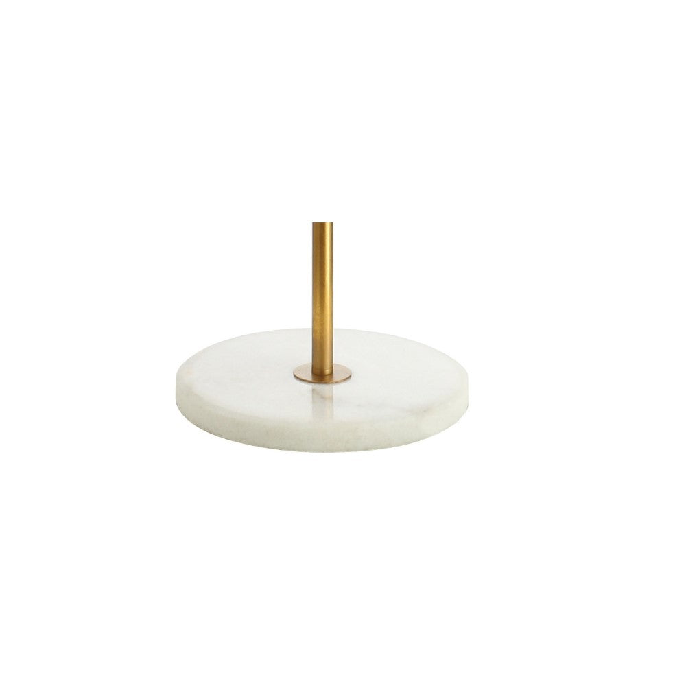 Crane 61.5" Modern Gilt Metal with Marble Based LED Floor Lamp
