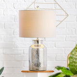Dax 24.5" Trellis Pattern Glass LED Table Lamp