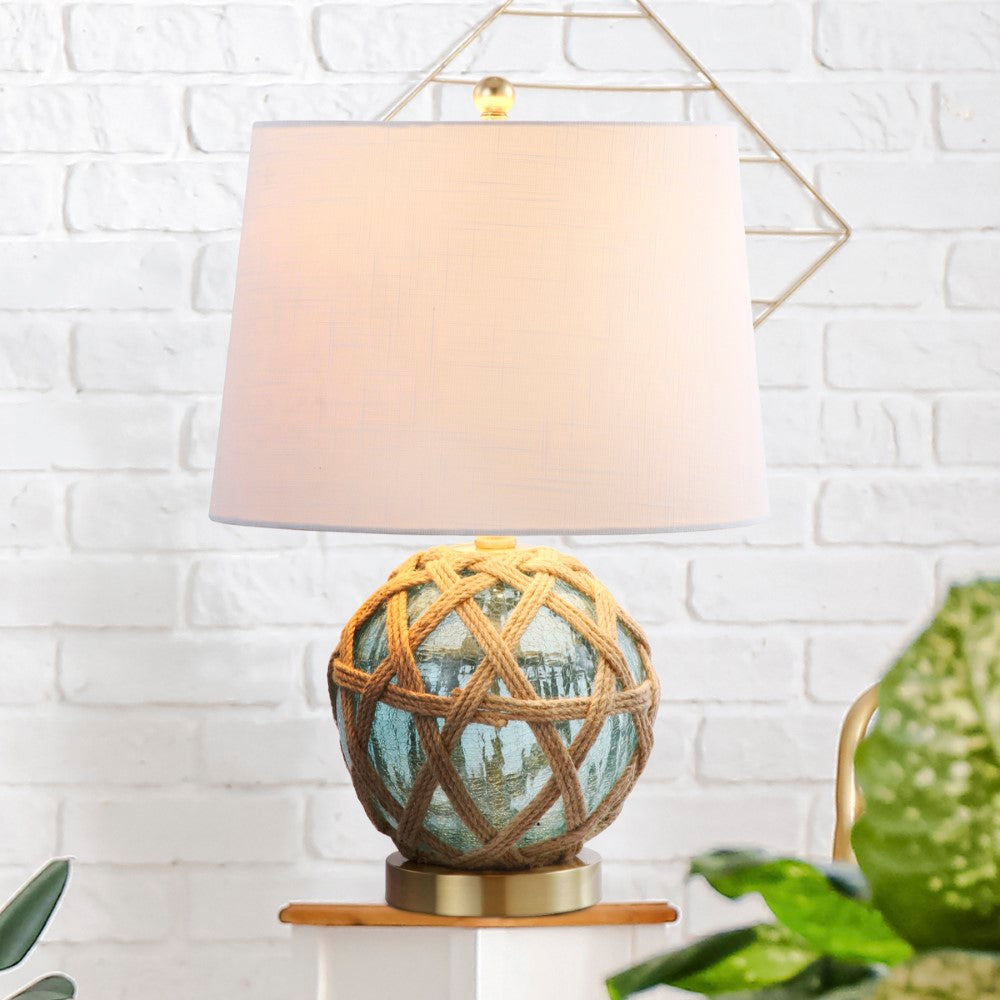 Kori 21.5" LED Glass/Rope Table Lamp
