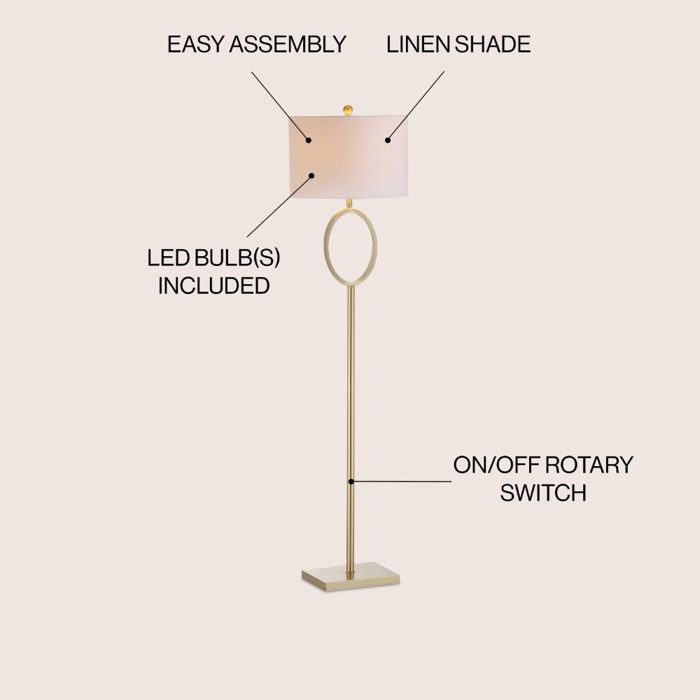 Morgan 61" Metal LED Floor Lamp