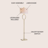 Morgan 61" Metal LED Floor Lamp