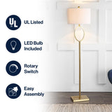 Morgan 61" Metal LED Floor Lamp