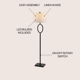 Morgan 61" Metal LED Floor Lamp