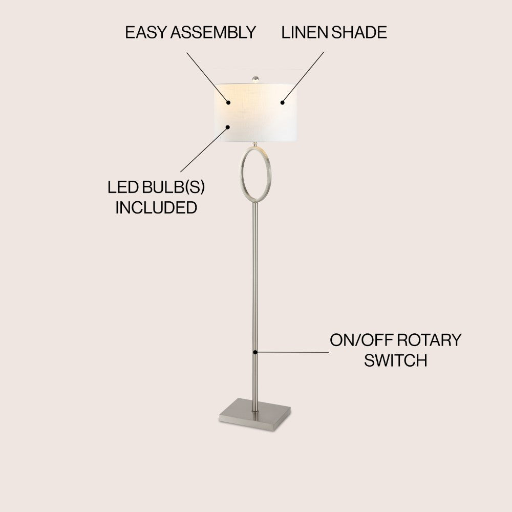 Morgan 61" Metal LED Floor Lamp