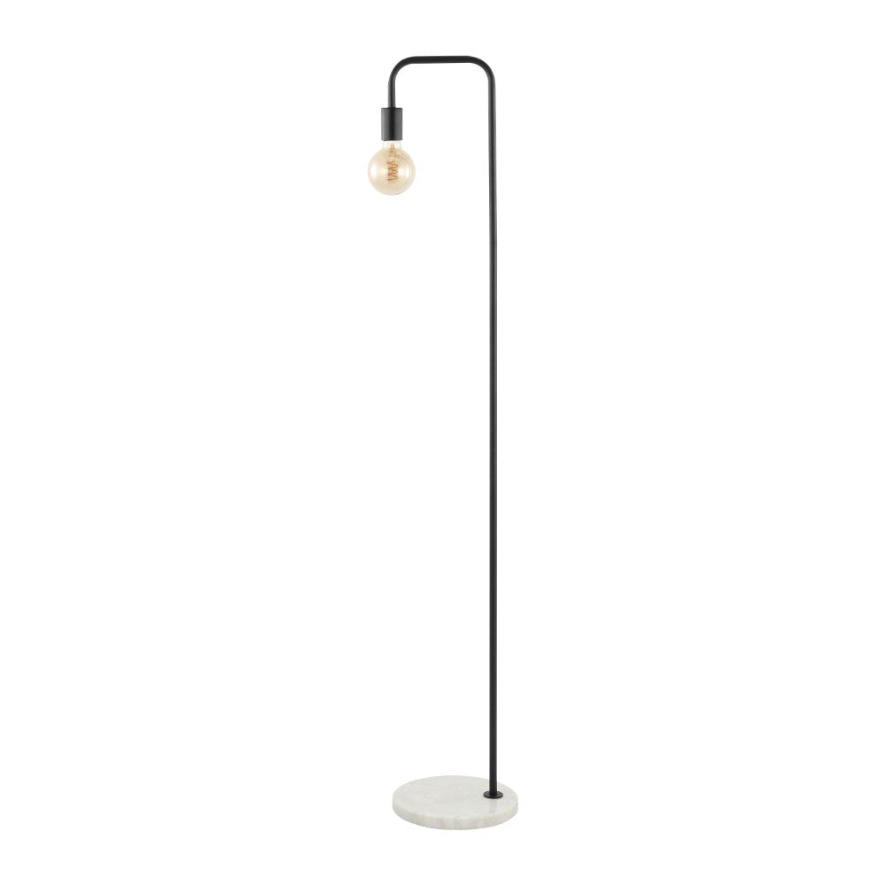 Darwin 60" Minimalist Edison Metal/Marble Floor Lamp