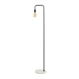 Darwin 60" Minimalist Edison Metal/Marble Floor Lamp