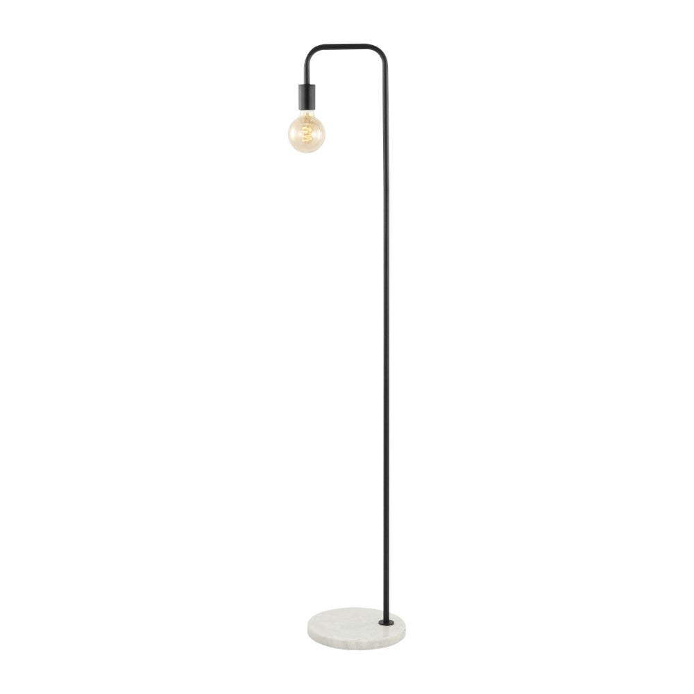 Darwin 60" Minimalist Edison Metal/Marble Floor Lamp