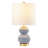 Daisy 20" Ribbed Metal/Glass LED Table Lamp