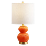 Daisy 20" Ribbed Metal/Glass LED Table Lamp
