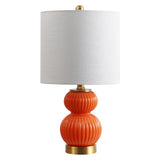 Daisy 20" Ribbed Metal/Glass LED Table Lamp