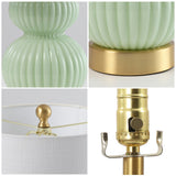 Daisy 20" Ribbed Metal/Glass LED Table Lamp