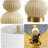 Daisy 20" Ribbed Metal/Glass LED Table Lamp
