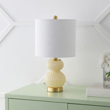 Daisy 20" Ribbed Metal/Glass LED Table Lamp