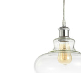 Gingsberry 9.38" Adjustable Iron/Glass Pharmacy LED Pendant