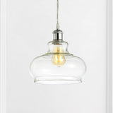 Gingsberry 9.38" Adjustable Iron/Glass Pharmacy LED Pendant