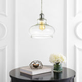 Gingsberry 9.38" Adjustable Iron/Glass Pharmacy LED Pendant