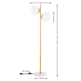 Elza 60.5" Modern Parisian Candlestick Iron LED Floor Lamp