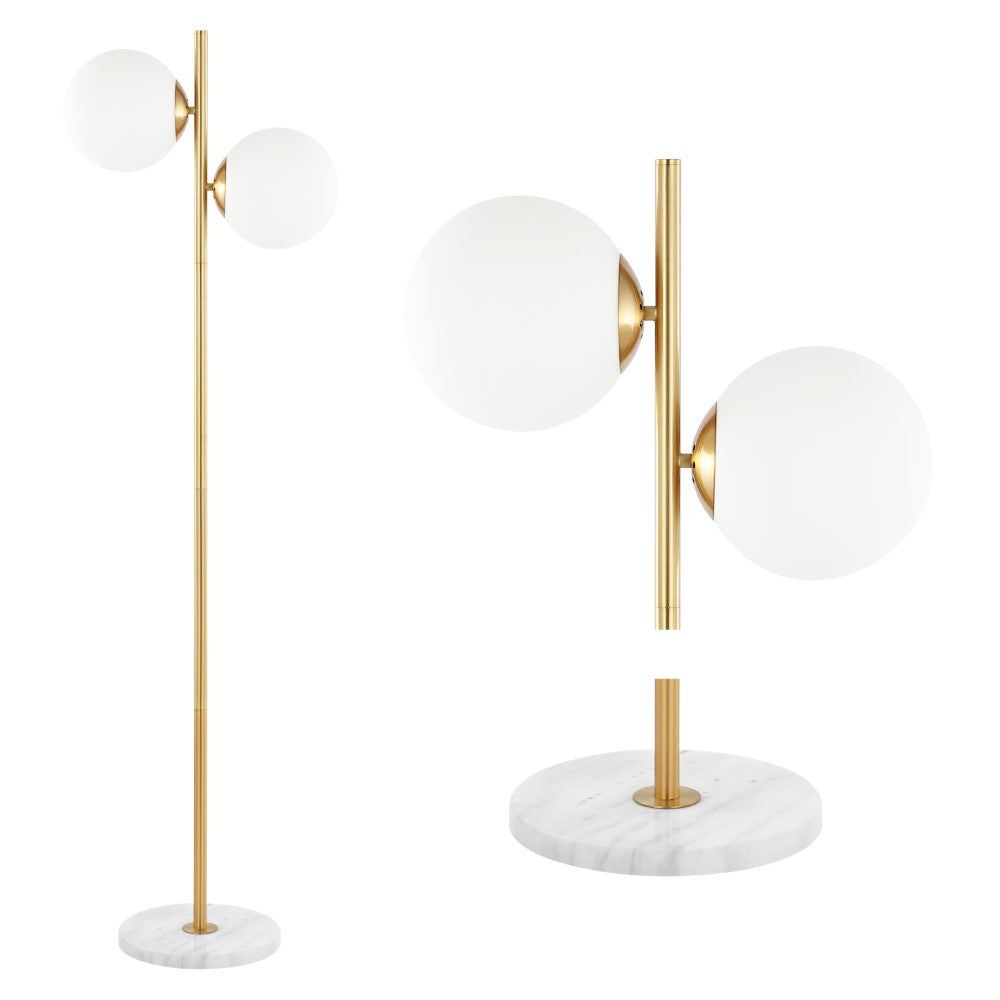 Elza 60.5" Modern Parisian Candlestick Iron LED Floor Lamp