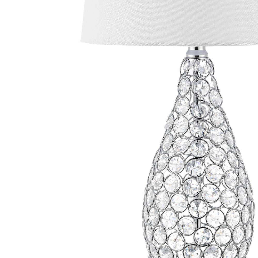Bentz 22.25" Midcentury Modern Iron LED Table Lamp with USB Charging Port Set 2