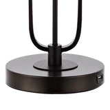 Dayn 27" Industrial Farmhouse Iron LED Table Lamp with USB Charging Port