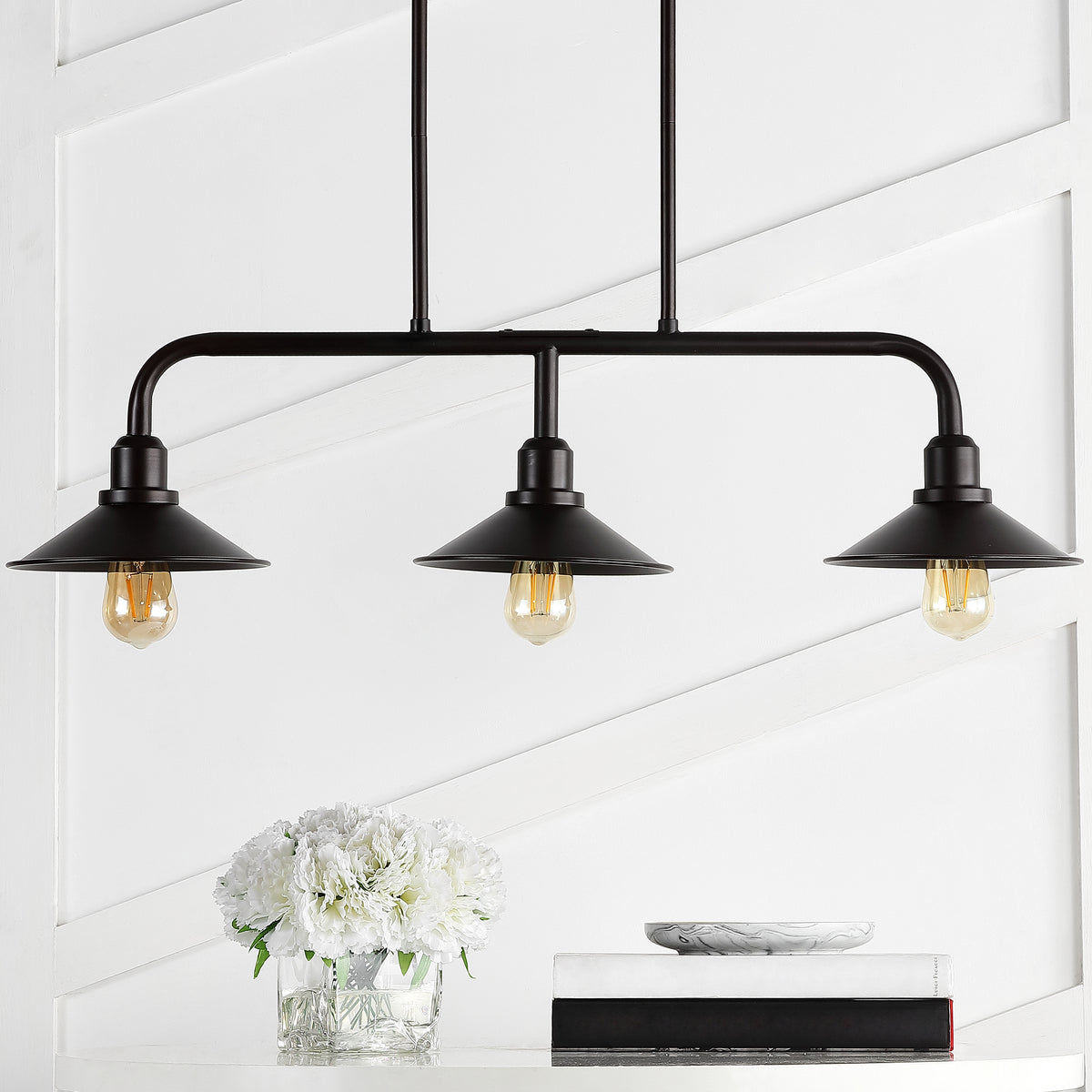 Mccarthy 34.25" Metal Farmhouse Industrial LED Pendant
