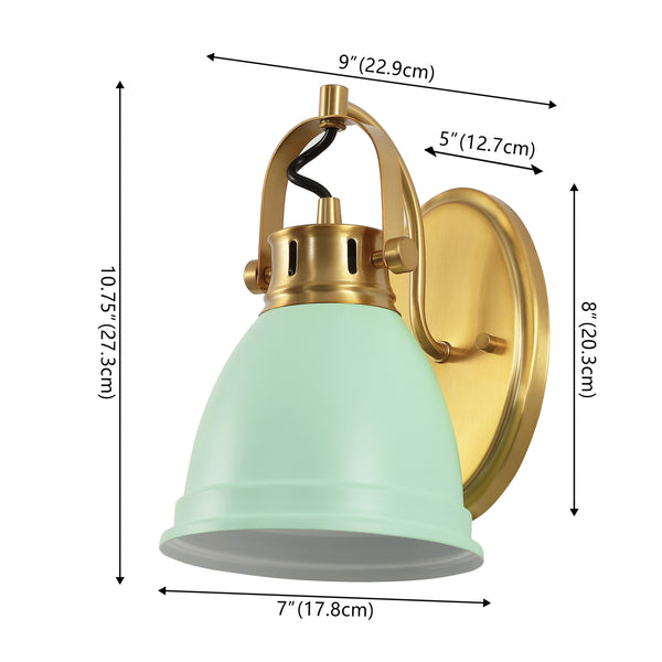 Dimension Image Mint Green/Brass Gold / 1-Light