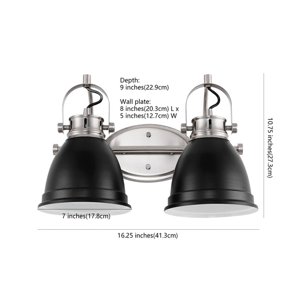 Dimension Image Black/Nickel / 2-Light