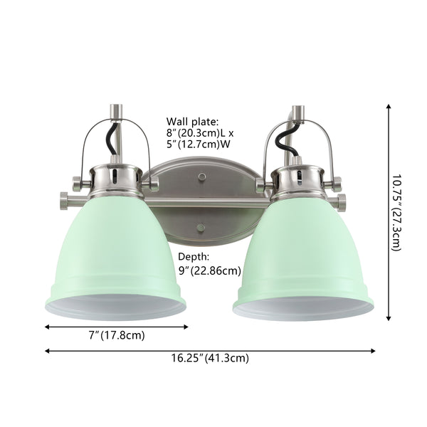 Dimension Image Mint Green/Nickel / 2-Light