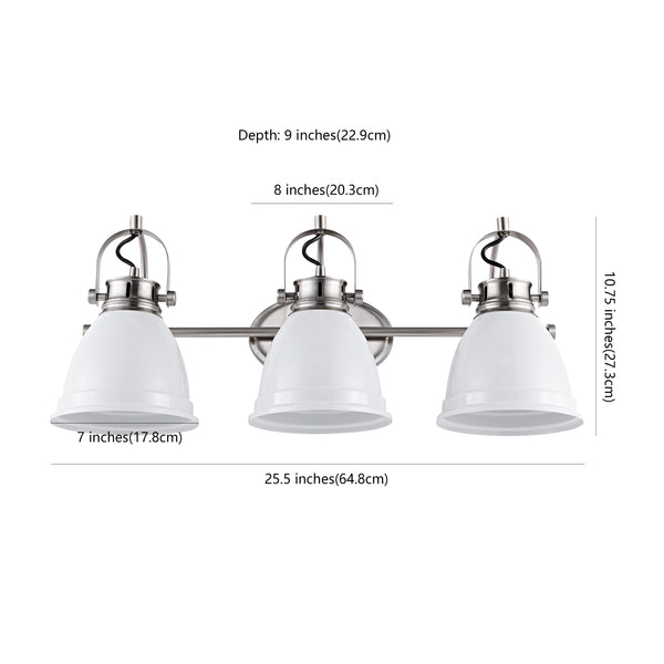Dimension Image White/Nickel / 3-Light
