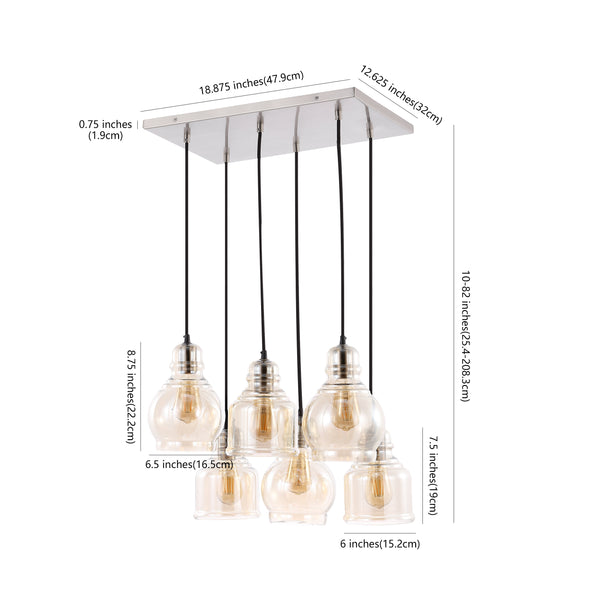Dimension Image Nickel/Champagne / 6 Light