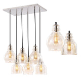 Sydney 18.88" Bohemian Farmhouse Iron/Glass Cluster LED Pendant