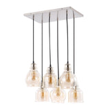 Sydney 18.88" Bohemian Farmhouse Iron/Glass Cluster LED Pendant