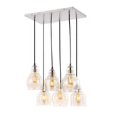 Sydney 18.88" Bohemian Farmhouse Iron/Glass Cluster LED Pendant