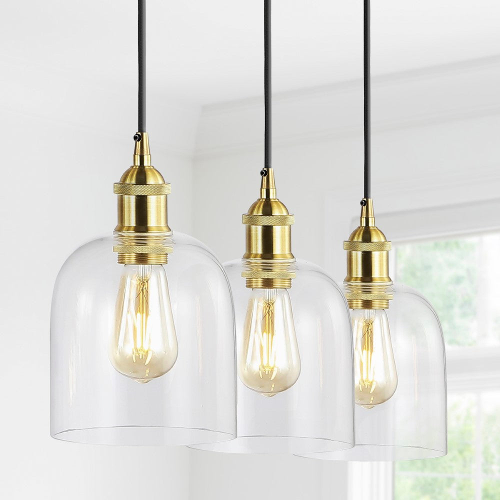 Cooper 25.5"  Farmhouse Contemporary Glass Linear LED Pendant