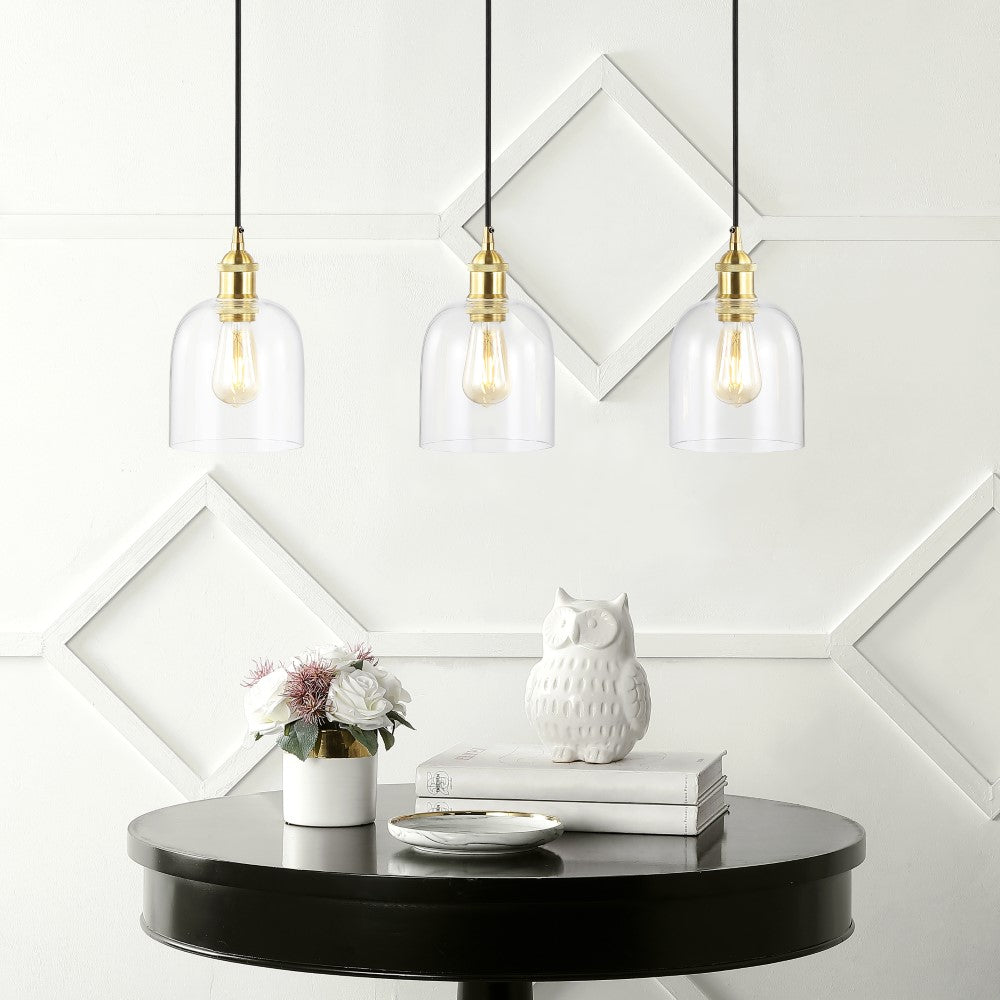 Cooper 25.5"  Farmhouse Contemporary Glass Linear LED Pendant