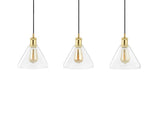 Valerie Island 30.5" Metal/Glass Contemporary Modern  LED Pendant